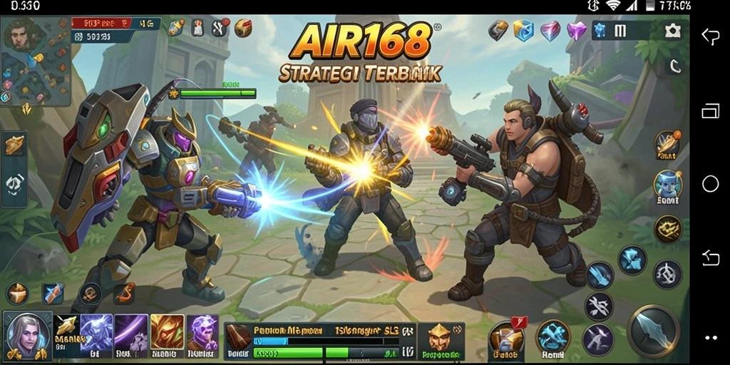 Screenshot utama AIR168 menampilkan gameplay seru dalam permainan SLG.