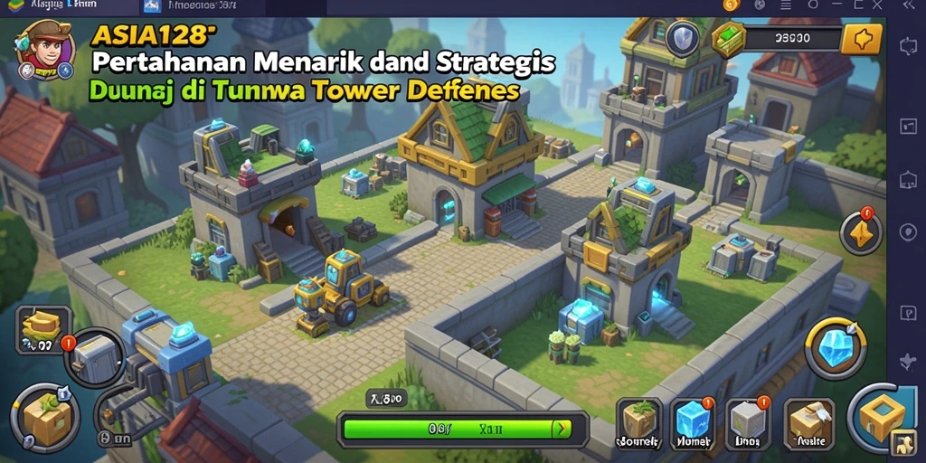 Tangkapan layar gameplay ASIA128 menampilkan pertahanan strategis menaklukkan musuh.