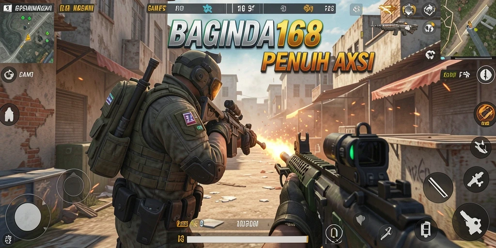 Screenshot gameplay BAGINDA168 menampilkan aksi tembak-menembak yang seru.