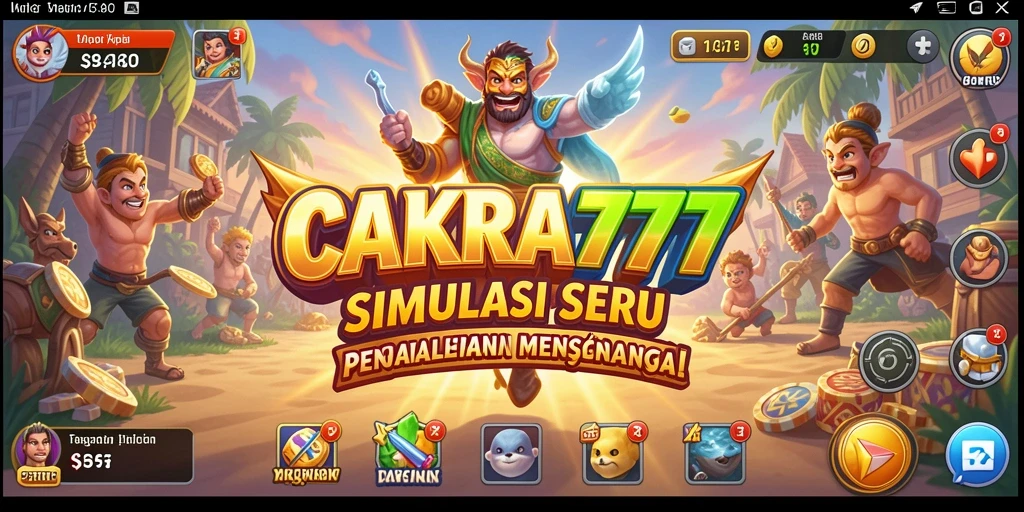 Tangkapan layar CAKRA777 menunjukkan interaksi karakter dalam gameplay Simulation.
