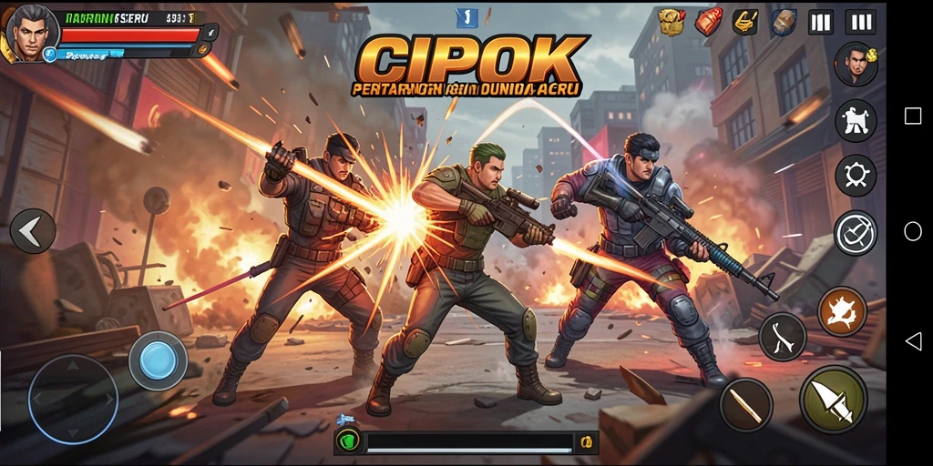 Tampilan aksi seru dalam gameplay CIPOK yang menggugah semangat.
