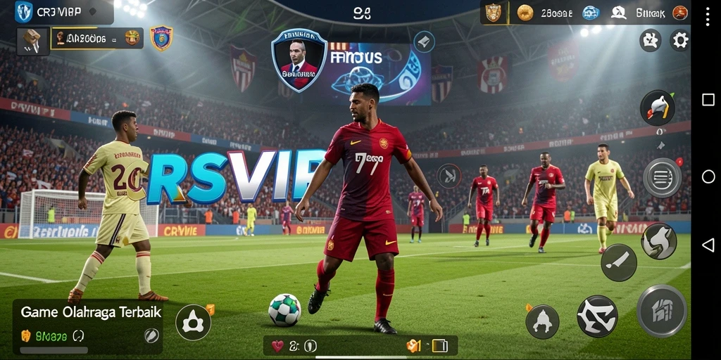 Tampilan gameplay seru dari CR7VIP dengan aksi sepak bola mendebarkan.