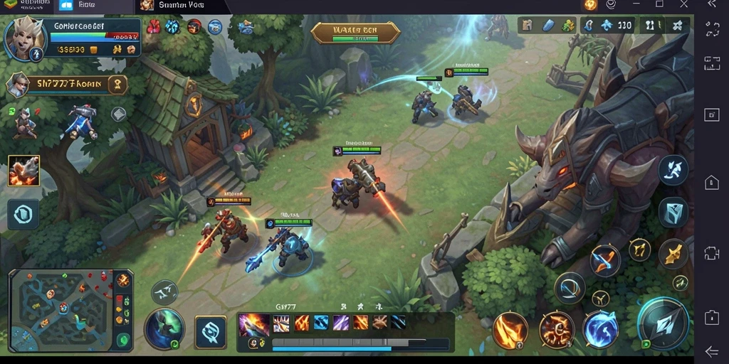 Screenshot gameplay GN777 yang menampilkan strategi pertempuran.
