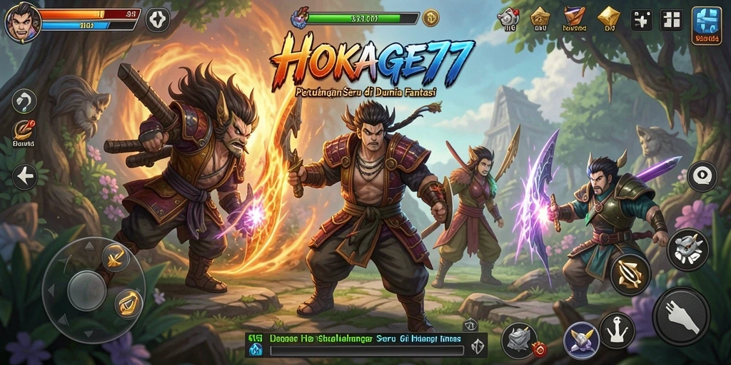 Tampilan gameplay HOKAGE77 yang menakjubkan dan penuh aksi.