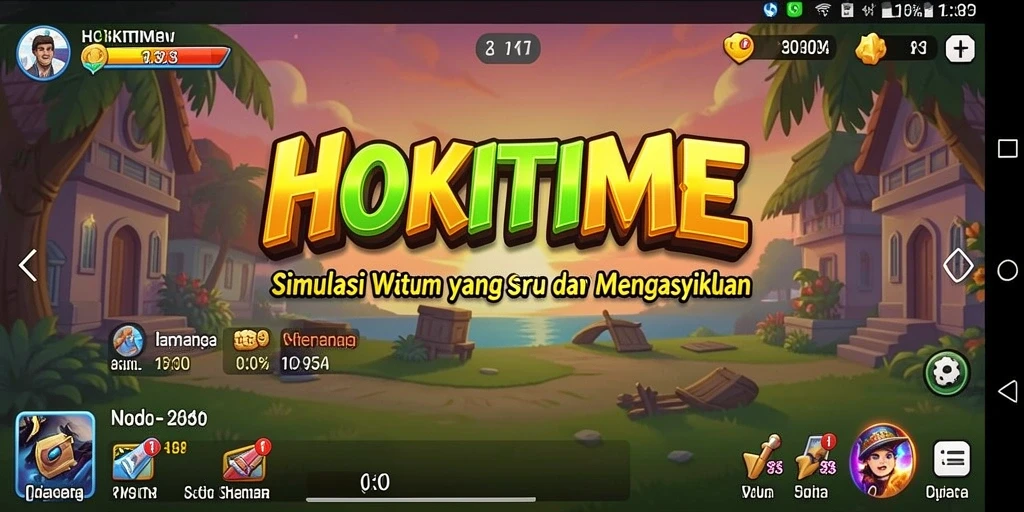 Tampilan gameplay HOKITIME yang menarik dan penuh warna.