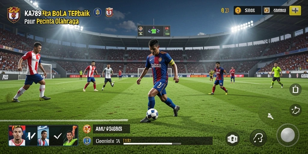Tampilan aksi intens di lapangan sepak bola KA789.